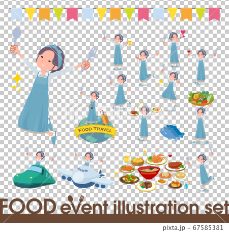 flat type hairband apron mom_food festival 67585381