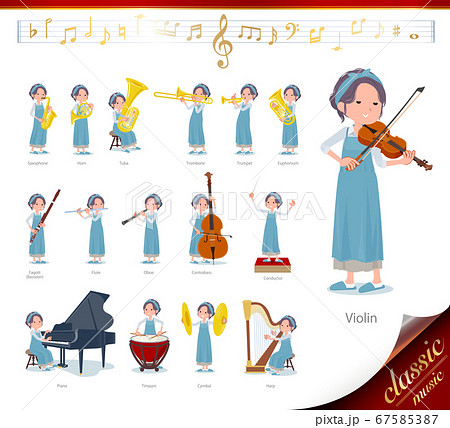 flat type hairband apron mom_classic music 67585387