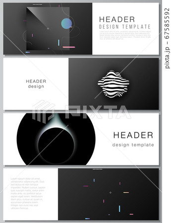 Vector layout of headers, banner design templates for website footer design, horizontal flyer, website header backgrounds. Tech science future background, space design astronomy concept. Vector layout of headers, banner design templates for website footer design, horizontal flyer, website header backgrounds. Tech science future background, space design astronomy concept. 67585592