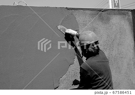 左官仕事の写真素材