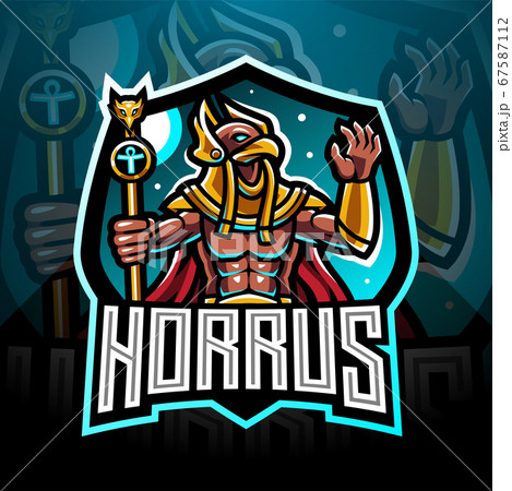 Horus esport mascot logo design 67587112