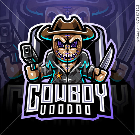 Voodoo cowboy esport mascot logo 67587113