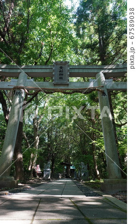 柿田川公園の中にある貴船神社の鳥居 67589038