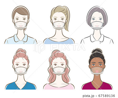 ウイルス感染の防止 マスク 透明マスク 女性 ウイルス感染の防止 マスク 透明マスク 女性 67589136