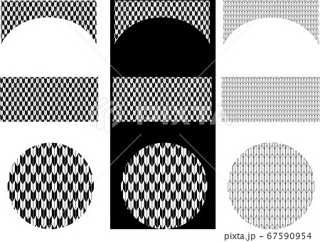 矢 和柄 文様 背景素材 和風 はがきサイズ 年賀状のイラスト素材