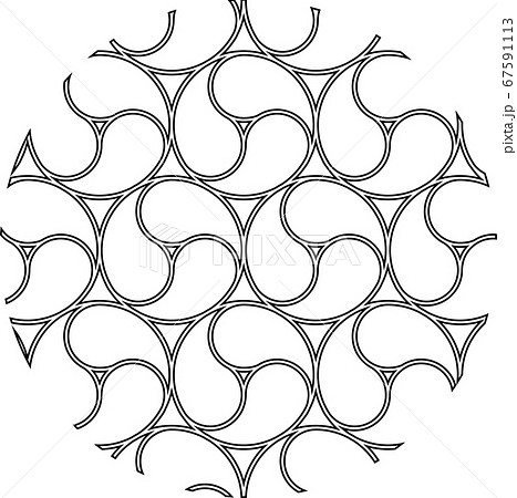 巴柄 和柄 背景素材 年賀状 イラスト 67591113