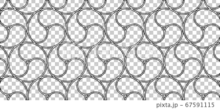 Tomoe pattern Japanese pattern background material New Year's card illustration Tomoe pattern Japanese pattern background material New Year's card illustration 67591115