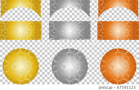 Tomoe pattern Japanese pattern background material New Year's card illustration 67591123