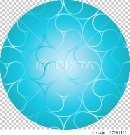 Tomoe pattern Japanese pattern background material New Year's card illustration 67591131