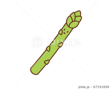 アスパラガス キャラのイラスト素材