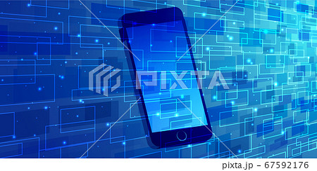 スマホ 携帯 モバイル 背景のイラスト素材