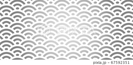 青海波文様 波 デザイン 和柄 年賀状 背景素材のイラスト素材