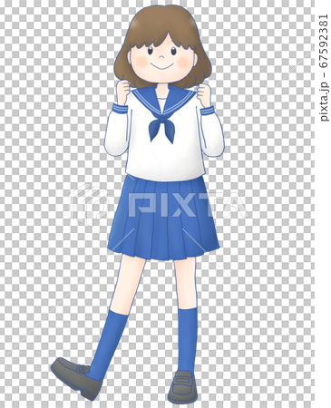 Girl (sailor suit/whole body) Girl (sailor suit/whole body) 67592381