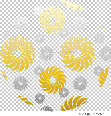 風車 太陽 和柄 デザイン 年賀状 背景素材のイラスト素材