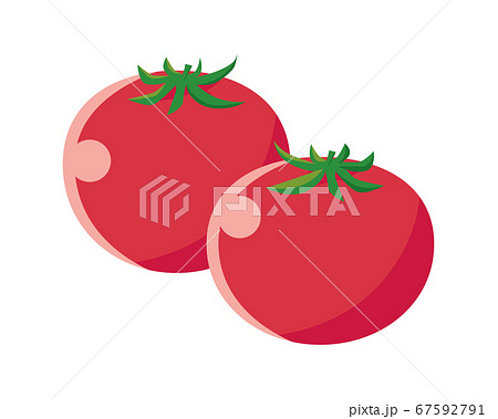 トマトのシンプルなイラストのイラスト素材