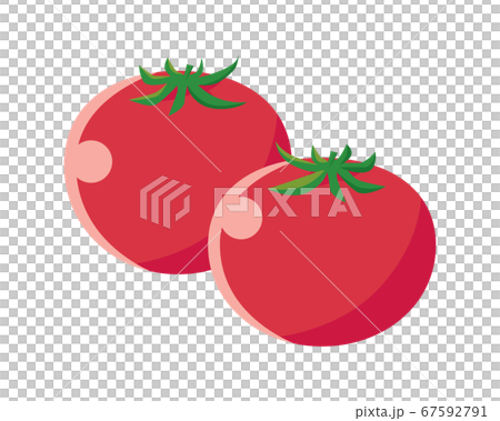 トマトのシンプルなイラストのイラスト素材
