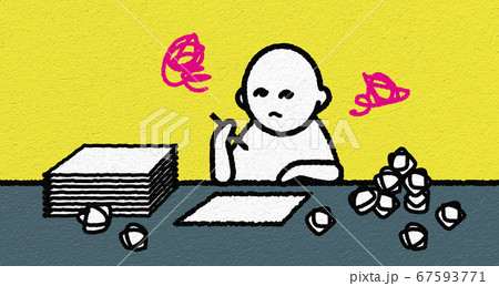 アイデアを出すために考えている人 67593771