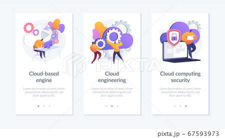 Cloud engineering services app interface template. 67593973