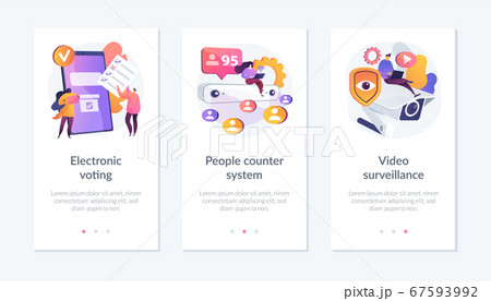 Public control and automated counting app interface template. 67593992