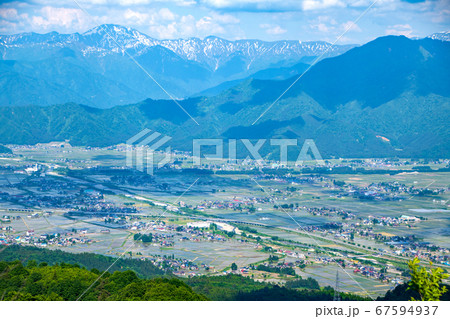 魚沼展望台 魚沼スカイラインから魚沼連峰の景色 景観 魚沼展望台 魚沼スカイラインから魚沼連峰の景色 景観 67594937