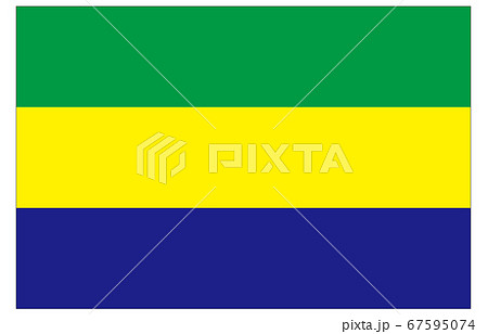 新世界の国旗2：3Verガボン 67595074
