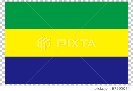 新世界の国旗2：3Verガボン 67595074