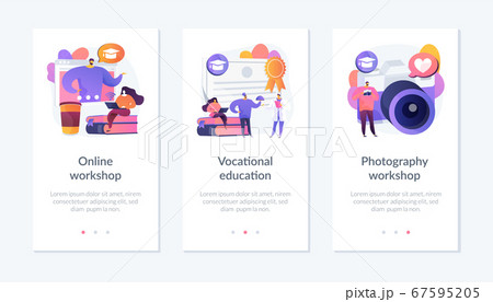 Professional learning app interface template. 67595205