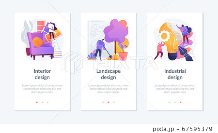Design services app interface template. 67595379
