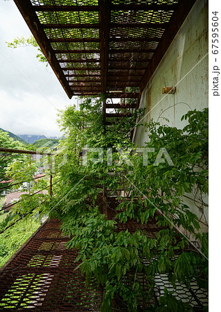 廃墟 蒼海ホテル 群馬県 みなかいホテルみ町 水上温泉 廃ホテルの写真素材