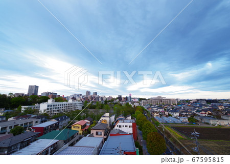 分倍河原から望む府中市内の風景 67595815