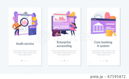 Banking operations app interface template. 67595872