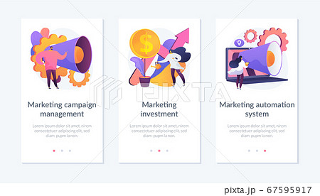 Marketing campaign app interface template. 67595917