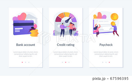 Banking procedures app interface template. Banking procedures app interface template. 67596395