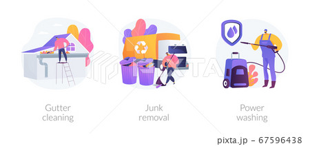 House and garden maintenance abstract concept vector illustrations. House and garden maintenance abstract concept vector illustrations. 67596438