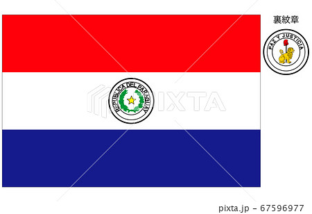 新世界の国旗2 3verパラグアイのイラスト素材