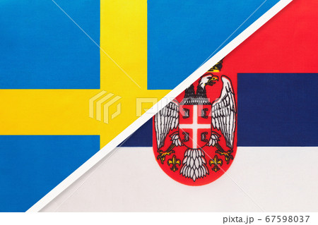 Sweden and Serbia, symbol of national flags Sweden and Serbia, symbol of national flags 67598037