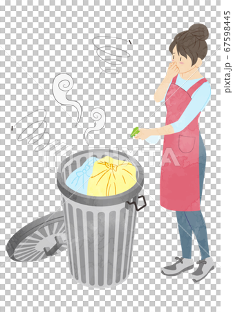 Trash thrown away housewife smell 67598445