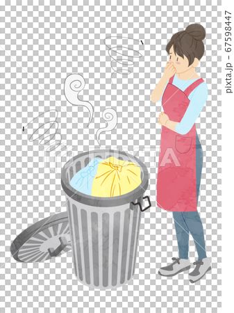 Trash thrown away housewife smell 67598447