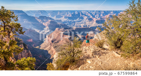 Hiker in Grand Canyon National Park, Arizona, USA Hiker in Grand Canyon National Park, Arizona, USA 67599864