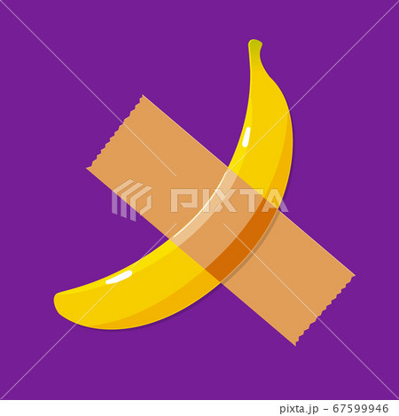 A banana and a duct tape. Isolated Vector A banana and a duct tape. Isolated Vector 67599946