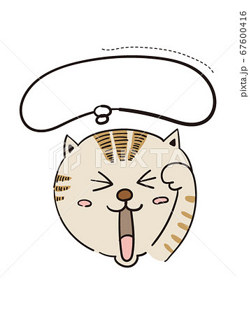 ミリペンとマーカーで描いたような了解のポーズの猫のイラストのイラスト素材