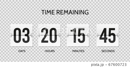 Countdown flip clock. Counter mechanical banner. Scoreboard or flipboard Countdown flip clock. Counter mechanical banner. Scoreboard or flipboard 67600723