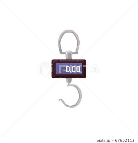 Steelyard or spring balance scales icon flat vector illustration isolated. Steelyard or spring balance scales icon flat vector illustration isolated. 67602113