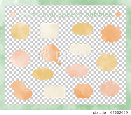 水彩氣球一套/插圖/講話泡泡/時尚/可愛 67602639