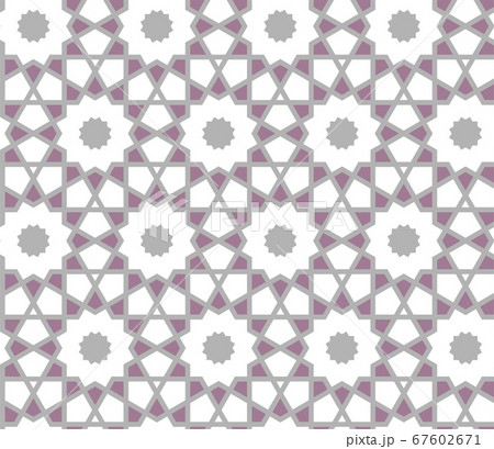 Arabesque vector seamless pattern. Arabic geometric tile and grid background or texture 67602671