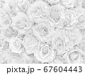 White mable with Rose flower pattern background 67604443