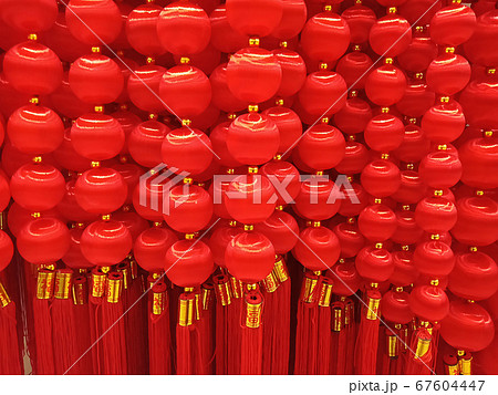 Chinese New Years background with red lantern Chinese New Years background with red lantern 67604447
