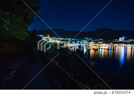 town of Novyy Svet in Crimea, Russia on the Black Sea 67605074