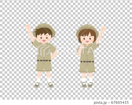 探検隊 子供達のイラスト レッツゴー 探検隊 子供達のイラスト レッツゴー 67605435