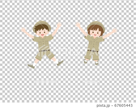 探險隊兒童插畫跳 67605443